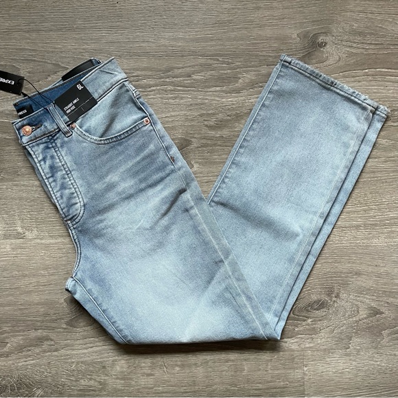 *EXPRESS High Rise Straight Ankle Button Jeans Sz 6L - Picture 1 of 8